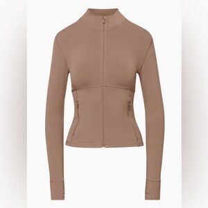 Aritzia TNA Life Relay Zip Jacket Deep Taupe